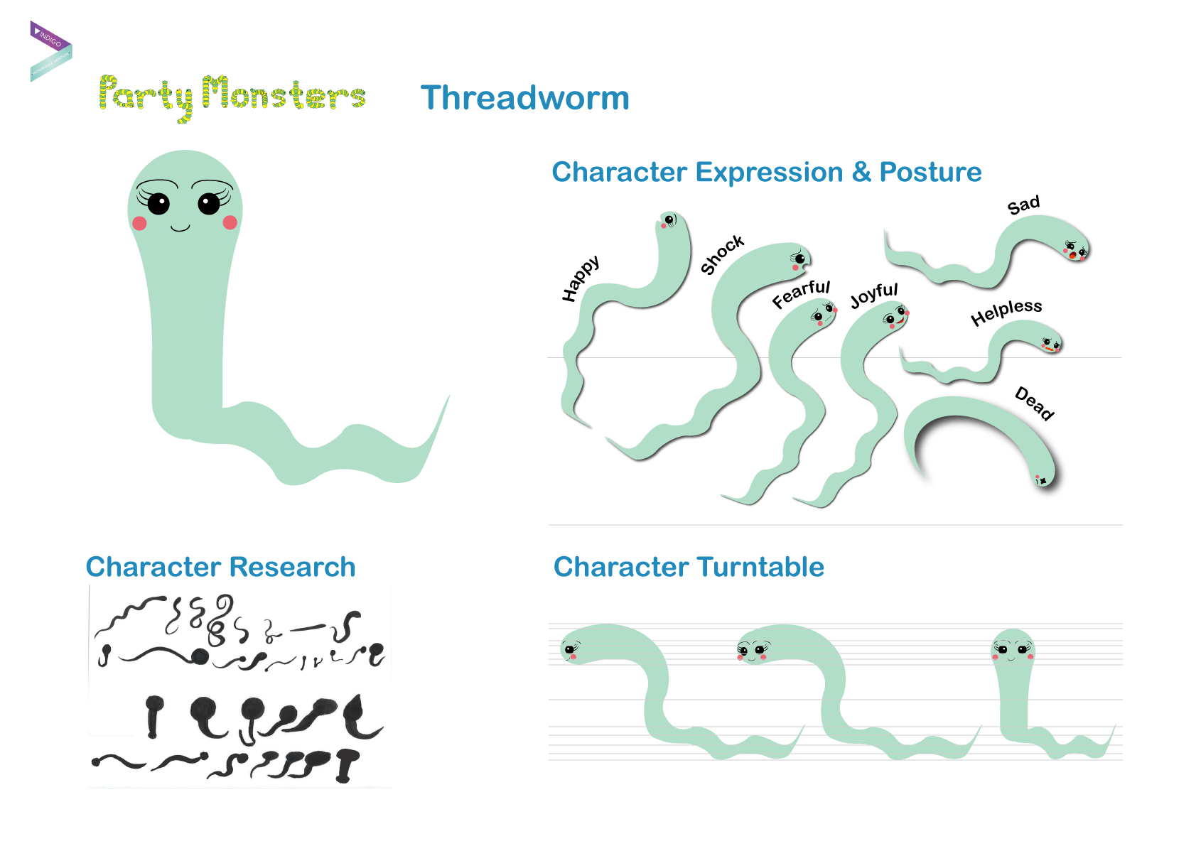 Party Monsters - Character Development - Threadworm - Indigo 2021 Award