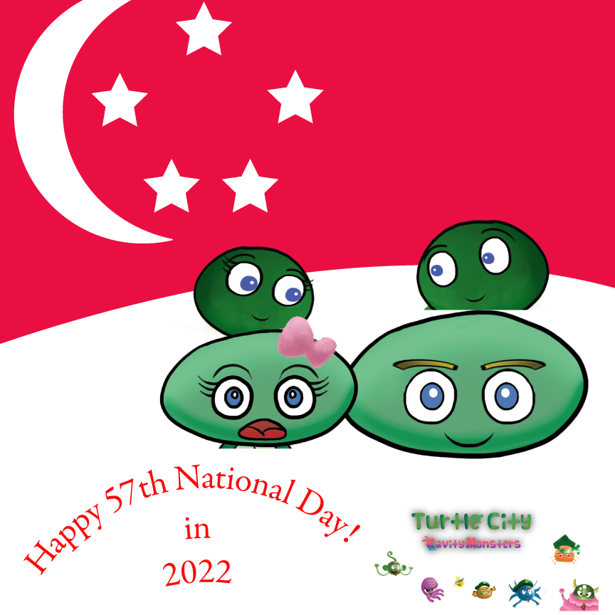 Singapore National Day 2022 - Turtle City Cavity Monsters