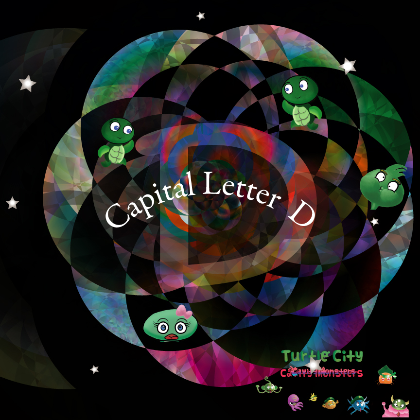 Capital Letter D - Turtle City Cavity Monsters