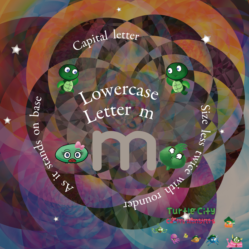 Lowercase Letter M - Turtle City : Cavity Monsters